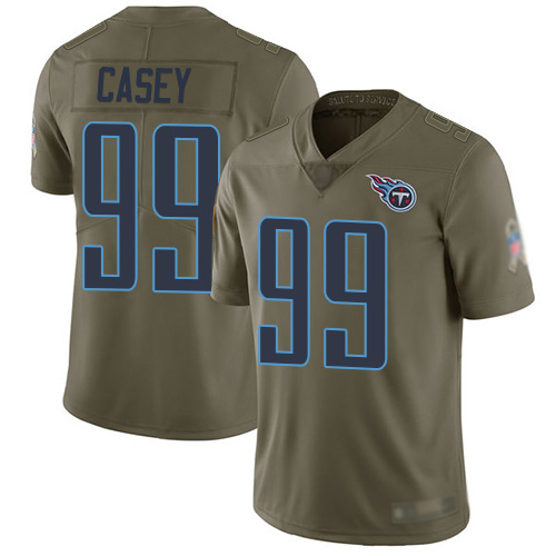 Tennessee Titans Limited Olive Men Jurrell Casey Jersey NFL Football #99 2017 Salute to Service